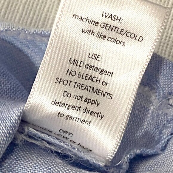 Studio 41 Light Blue Linen Tunic Top With Pockets & Pleated Front Detail Size M - Picture 7 of 9